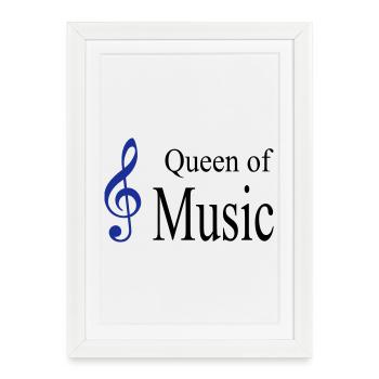music - Framed poster (27 × 37 cm) - white - Front