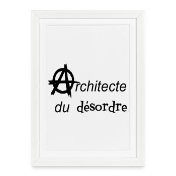 t-shirt anarchy architect of the mess tote bag - Framed poster (27 × 37 cm) - white - Front