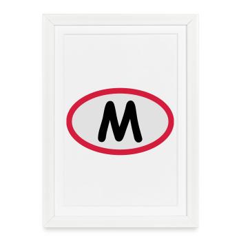 M - Enough 's enough - Framed poster (27 × 37 cm) - white - Front