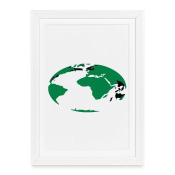 erdball_1 - Affiche encadrée (27 × 37 cm) - blanc - Devant