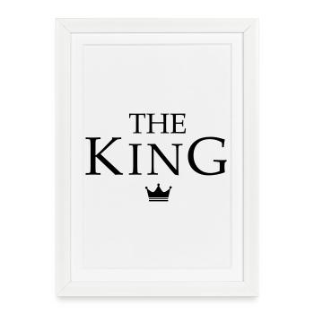 King Queen partner look - Framed poster (27 × 37 cm) - white - Front