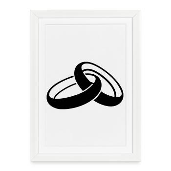 wedding - Framed poster (27 × 37 cm) - white - Front