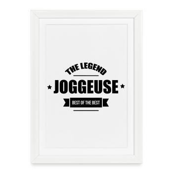 Course à Pied / Running / Jogging / Coureur - Affiche encadrée (27 × 37 cm) - blanc - Devant