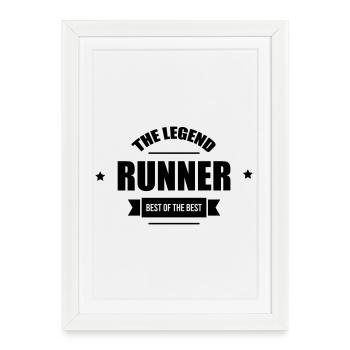 Course à Pied / Running / Jogging / Coureur - Affiche encadrée (27 × 37 cm) - blanc - Devant