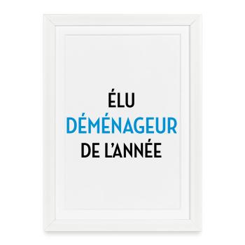Mover Frachtführer Déménageur Déménagement - Framed poster (27 × 37 cm) - white - Front