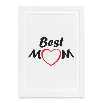 MEILLEURE MAMAN - pour la meilleure maman du monde - Affiche encadrée (27 × 37 cm) - blanc - Devant