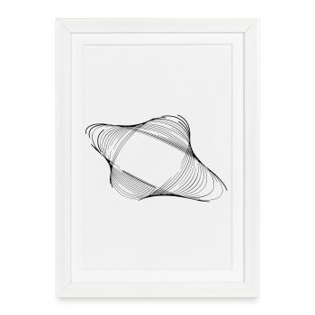 The extra imperfect geometric shape - Framed poster (27 × 37 cm) - white - Front