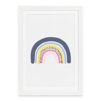 Rainbow pastel - Framed poster (27 × 37 cm) - white - Front