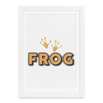 frog - Framed poster (27 × 37 cm) - white - Front