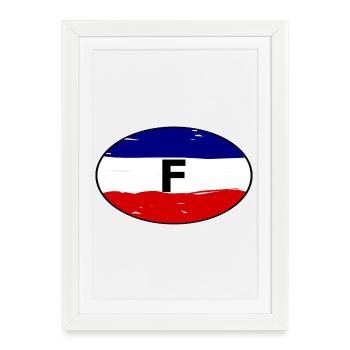 France bumper stickers - Framed poster (27 × 37 cm) - white - Front