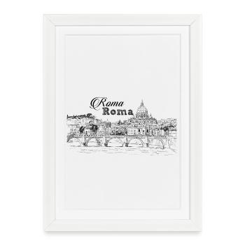 Rome - Framed poster (27 × 37 cm) - white - Front