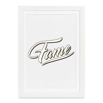 fame fameous famous popular winner known - Framed poster (27 × 37 cm) - white - Front