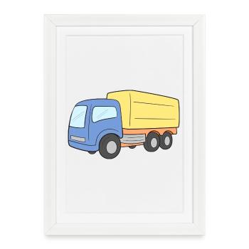 Lastwagen LKW Truck - Framed poster (27 × 37 cm) - white - Front