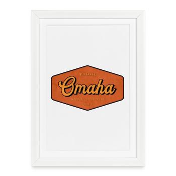 Insigne vintage de l’Omaha Gateway - Affiche encadrée (27 × 37 cm) - blanc - Devant