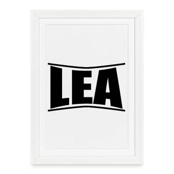 t-shirt Lea t-shirt gift idea - Framed poster (27 × 37 cm) - white - Front