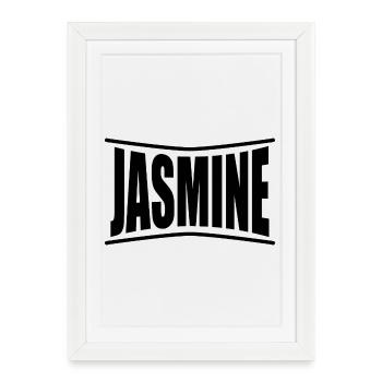 t-shirt Jasmine t-shirt idée cadeau - Affiche encadrée (27 × 37 cm) - blanc - Devant