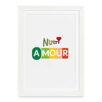Nutri Amour - Affiche encadrée (27 × 37 cm) - blanc - Devant