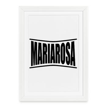 nom t-shirt Mariarosa t-shirt idée cadeau - Affiche encadrée (27 × 37 cm) - blanc - Devant