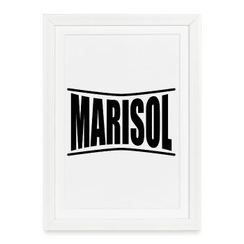 nom t-shirt Marisol t-shirt idée cadeau - Affiche encadrée (27 × 37 cm) - blanc - Devant