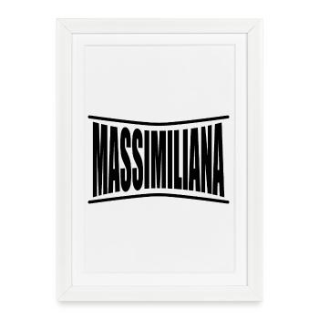 t-shirt Massimiliana t-shirt gift idea - Framed poster (27 × 37 cm) - white - Front