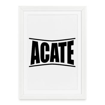 t-shirt Sicilia Acate t-shirt idée cadeau - Affiche encadrée (27 × 37 cm) - blanc - Devant
