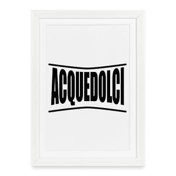 t-shirt Acquedolci Sicilia t-shirt idée cadeau - Affiche encadrée (27 × 37 cm) - blanc - Devant