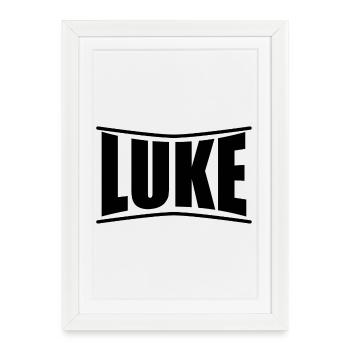 t-shirt Luke t-shirt idée cadeau - Affiche encadrée (27 × 37 cm) - blanc - Devant