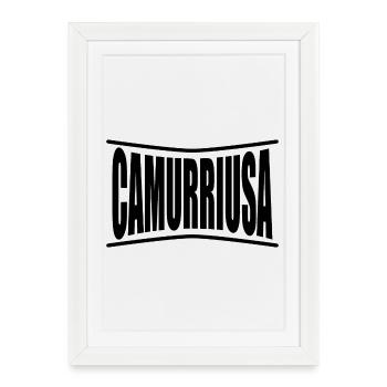 T-shirt Sicilia Termine siciliano camurriusa - Affiche encadrée (27 × 37 cm) - blanc - Devant