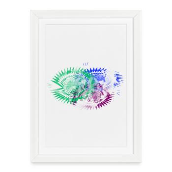 chaos art fashion pattern - Framed poster (27 × 37 cm) - white - Front