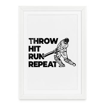 Cricket Techniques - Framed poster (27 × 37 cm) - white - Front