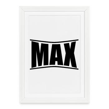 t-shirt Max t-shirt gift idea - Framed poster (27 × 37 cm) - white - Front