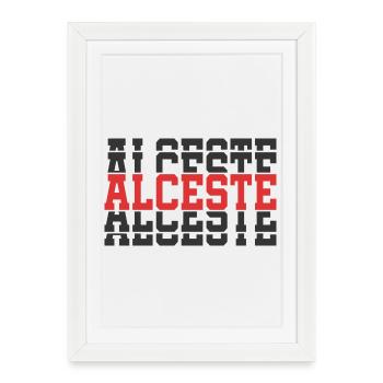 Alceste t-shirt gift idea stacked text - Framed poster (27 × 37 cm) - white - Front