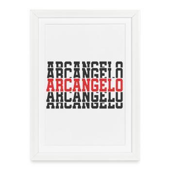 Archangel T-Shirt T-Shirt Cadeau Texte Empilé - Affiche encadrée (27 × 37 cm) - blanc - Devant