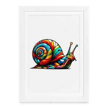 Escargot - Affiche encadrée (27 × 37 cm) - blanc - Devant