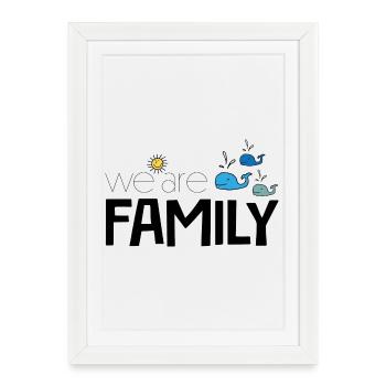 Nous sommes une famille - Affiche encadrée (27 × 37 cm) - blanc - Devant