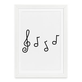 1. 1 AN. 1er ANNIVERSAIRE. ANNIVERSAIRE 1 AN - Affiche encadrée (27 × 37 cm) - blanc - Devant