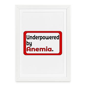 anémie ferriprive - Faible puissance - Affiche encadrée (27 × 37 cm) - blanc - Devant