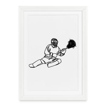 Lacrosse Goalie Graphics - Framed poster (27 × 37 cm) - white - Front