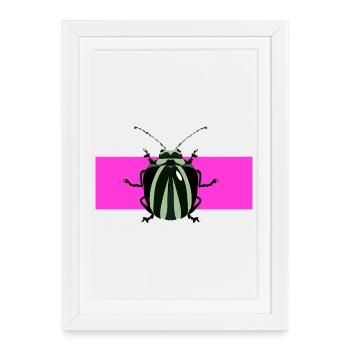 Abstract bug desgin - Framed poster (27 × 37 cm) - white - Front