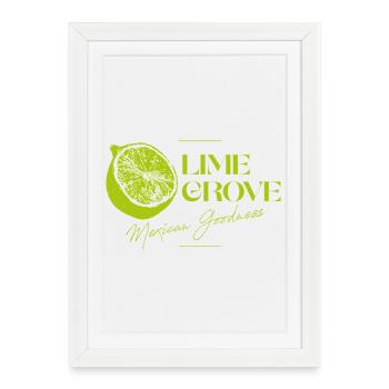 Lime Grove Logo de la bonté mexicaine - Affiche encadrée (27 × 37 cm) - blanc - Devant