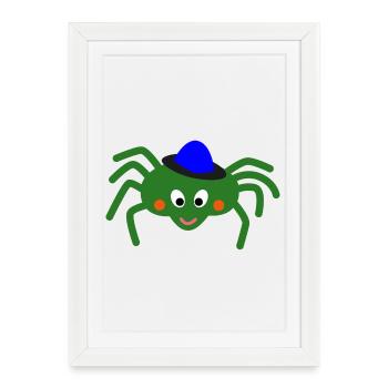 Clown spider - Framed poster (27 × 37 cm) - white - Front