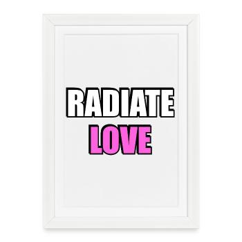 Radier l’amour Typographie audacieuse - Affiche encadrée (27 × 37 cm) - blanc - Devant