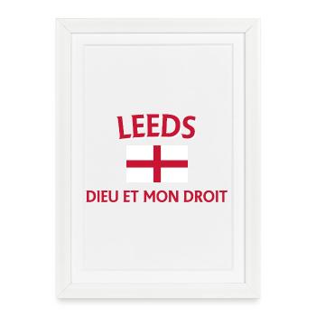 Leeds France Motif T shirt - Framed poster (27 × 37 cm) - white - Front