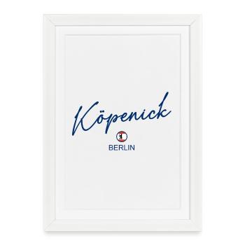 Köpenick - Berlin Flag - Berlin Bear - Framed poster (27 × 37 cm) - white - Front