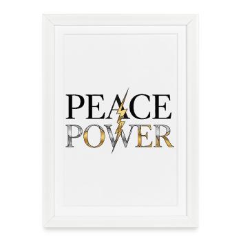 Peace and power - Framed poster (27 × 37 cm) - white - Front