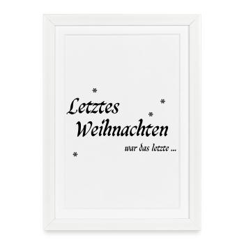 Dernier Noël - Affiche encadrée (27 × 37 cm) - blanc - Devant