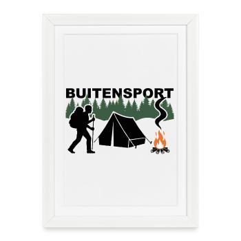 Outdoor sports - Framed poster (27 × 37 cm) - white - Front