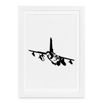 Tornado Jet - Framed poster (27 × 37 cm) - white - Front