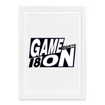 Darts,Darts,GAME_ON_180_Darts - Framed poster (27 × 37 cm) - white - Front