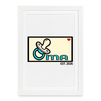 Annonce du bébé - Famille grand-mère 2026 - Affiche encadrée (27 × 37 cm) - blanc - Devant